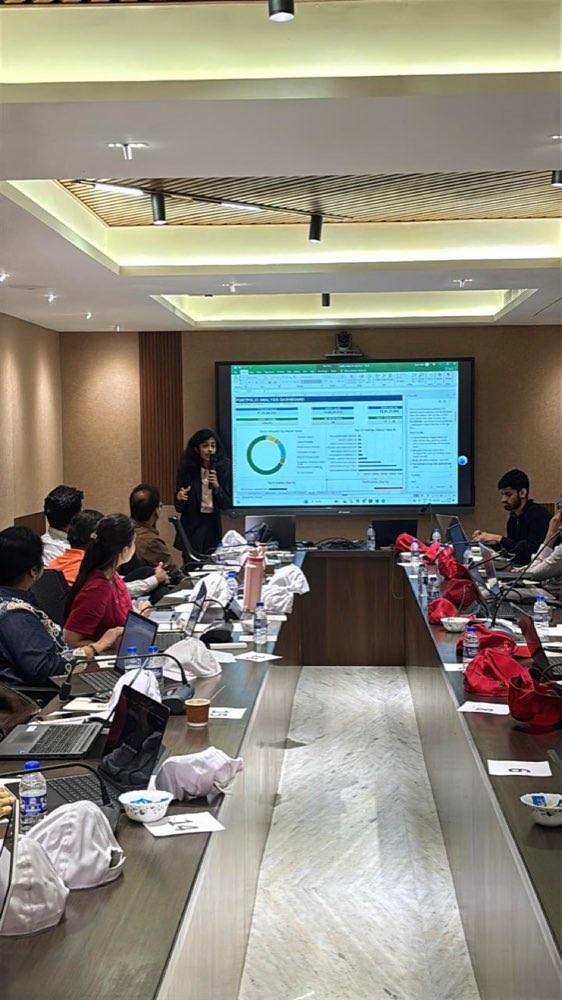 Participants following along on their laptops