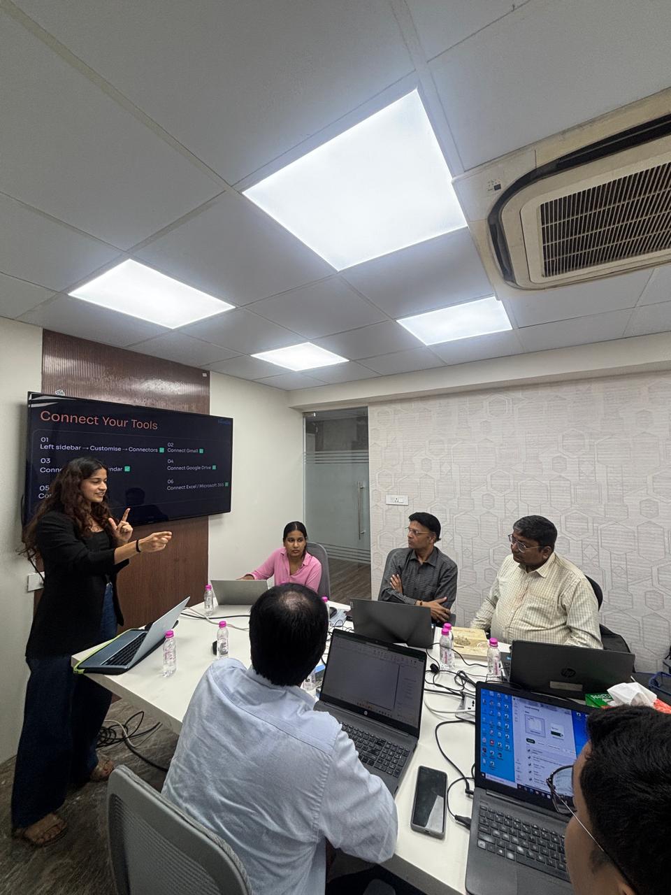 Participants at an AI4BI workshop